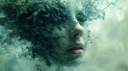 Ethereal Phantom Dances Through Surreal Landscape of the Mind in Cryptic Mystical Reverie