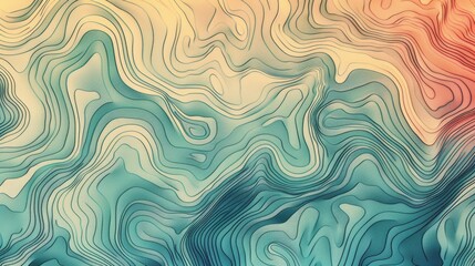 Abstract line art patterns inspired by nature, perfect for background images on a travel blog.