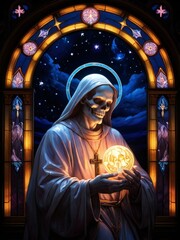 Naklejka premium stained glass window