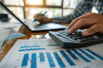 The financiers are calculating personal taxes for their customers.