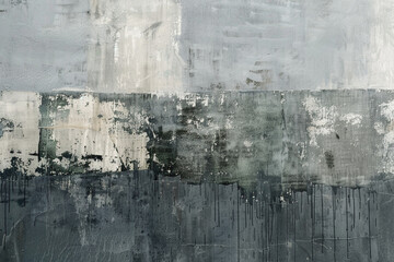 Obraz premium Mixed media art Gray layers and delicate Thai elements. Abstract style