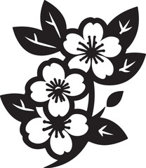 black and white flower