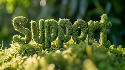 Turf Support concept creative horizontal art poster.