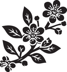 black and white flower