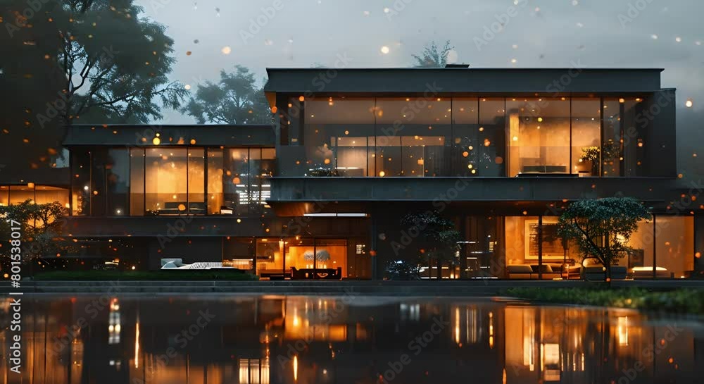 Poster digital house construction concepts using augmented reality for architectural design visualization. 