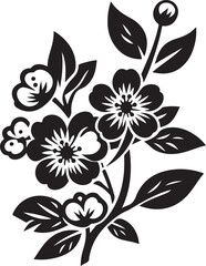 black and white flower