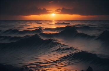 sunset over the sea