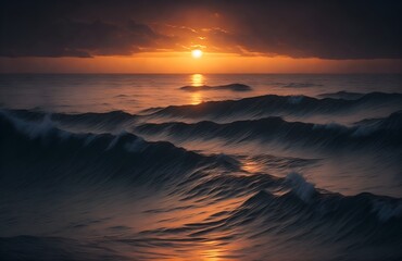 sunset over the ocean