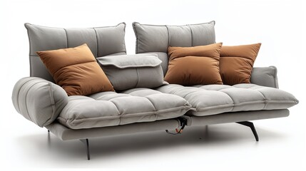 a couch with pillows on it