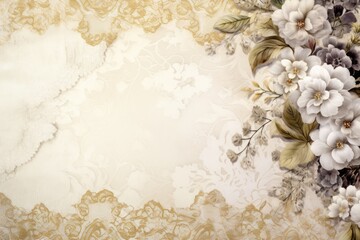 Elegant floral background with golden accents
