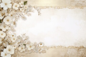 Elegant floral frame on vintage background