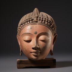 Serene Buddha Head Sculpture