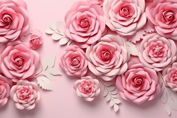 Elegant pink rose floral background