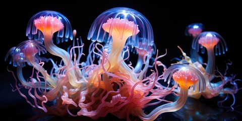 Vibrant Jellyfish Underwater Creatures