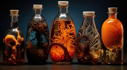 Mysterious Preserved Specimens in Glass Bottles