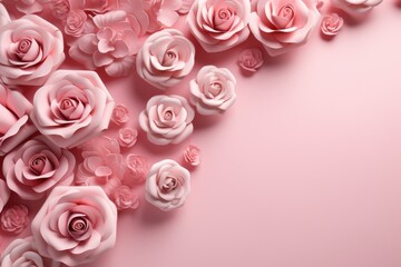 Elegant pink rose floral background