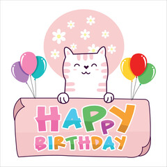 Newborn baby birthday card design .