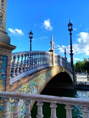 Mozaic bridge plaza de Seville in Seville Spain