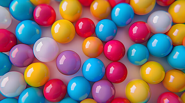 Multiple colour of balls.