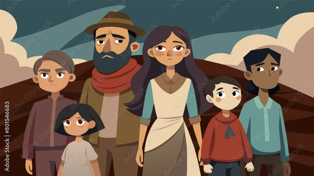 Poster a handdrawn animation showcasing a powerful and moving story of a familys struggle for freedom from 