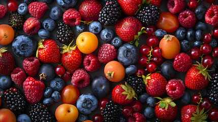 fruits, summer berries, berries, background