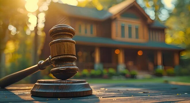 Navigating the Real Estate Auction Process: Taxes, Legalities, Profits, and Home Buying. Concept Real Estate Auction Process, Taxes, Legalities, Profits, Home Buying