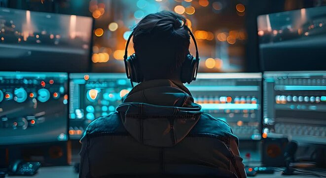 Innovator controls digital padlock system remotely from command center. Concept Remote Access Control, Digital Padlock System, Command Center, Innovator Technology