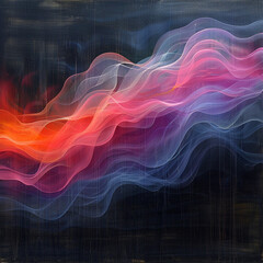 Fototapeta premium Colorful Waves, Particles, Background, Pattern,