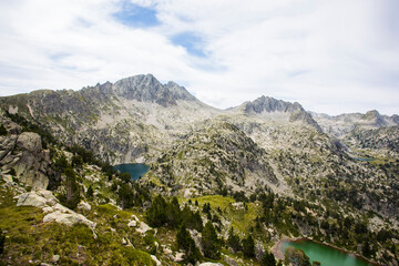 Summer landscape in Vall de Boi in Aiguestortes and Sant Maurici National Park, Spain