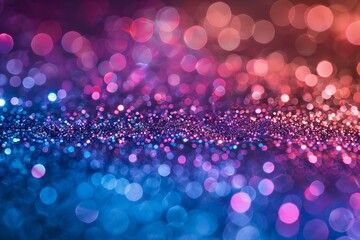 Vibrant Glittery Background with Colorful Bokeh Effect