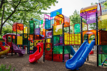 Recycled Plastic Colorful Children's Playground