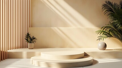 luxury colourful tropical marble elegant Platform podium background shapes and curtains Geometric product show