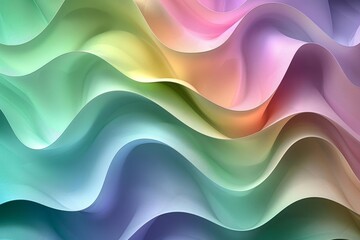 Create a seamless, high-resolution, abstract background image with soft pastel colors and smooth, flowing waves - obrazy, fototapety, plakaty