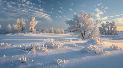 The velvety texture of freshly fallen snow blankets the landscape, transforming the world into a pristine wonderland of purity and grace