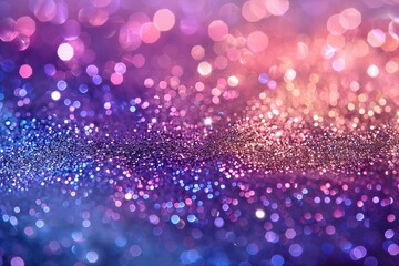 Vibrant Pink and Blue Glittery Background with Bokeh