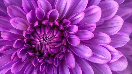 A close-up image of a purple dahlia flower. The petals are tightly packed and have a slightly curled appearance. The center of the flower is a deep purple color.

