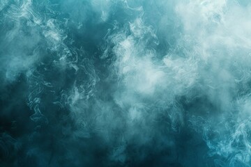 Obraz premium Ethereal Aquamarine Smoke Mist in Dynamic Movement