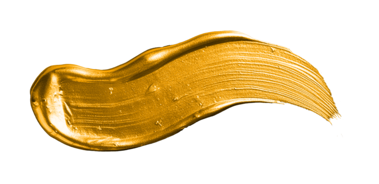 trace of gold paint, gold seal, gold paint