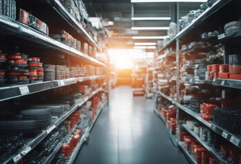 Fototapeta premium 'auto concept shopping parts many tr shop cart car repair market automotive isolated absorber steel spark white new turbine mechanical service engine vehicle technology'