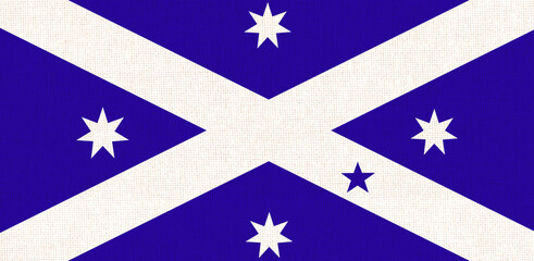 Flag of Scotland. official flag of Scotland on fabric base. Flag of Scotland