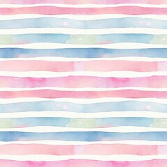 watercolor pink and blue stripes seamless pattern