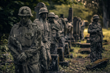 Echoes of Valor: A Solemn Memorial to Fallen Soldiers