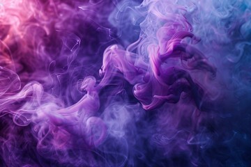 Abstract Purple Smoke Swirling in Mysterious Patterns