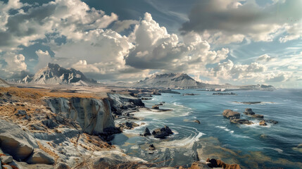 Obraz premium Island Panorama with Nuclear Disposal Site