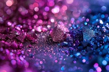 Sparkling Multicolored Abstract Bokeh Background with Dust