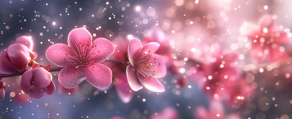 Floral pink background