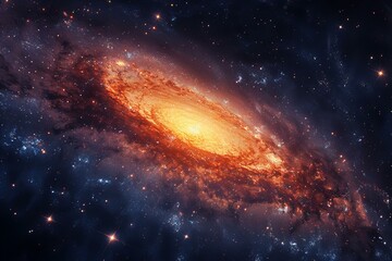 Fototapeta premium Stunning Spiral Galaxy Amid a Starry Cosmic Background