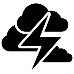 thunder solid icon