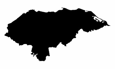 Honduras silhouette map