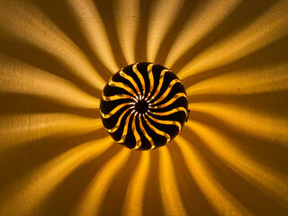 lámpara de pared metálica imitando a un sol haciendo sombras en forma de rayos y fuego IMG_6148-as24